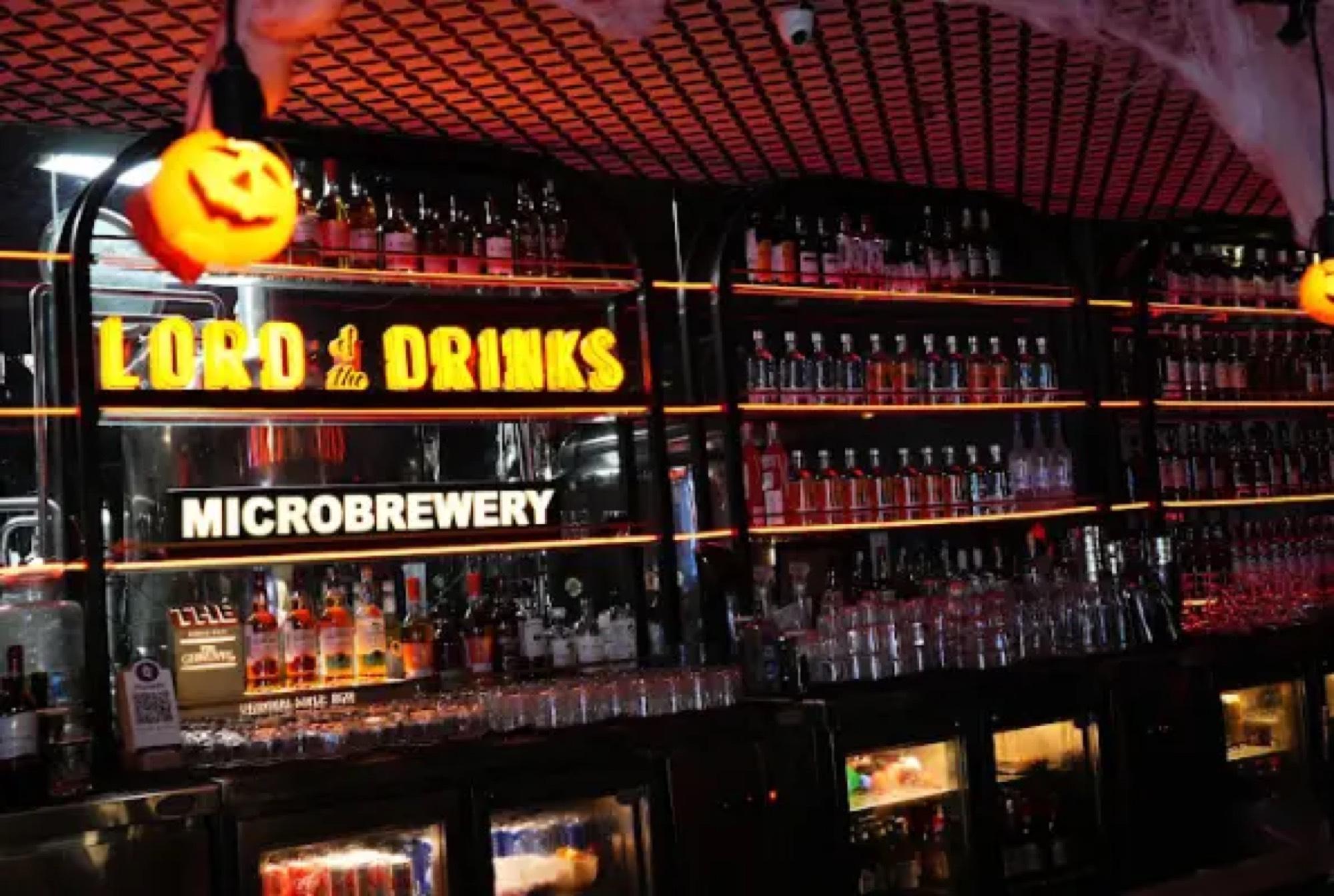 Illuminated branding and venue atmosphere